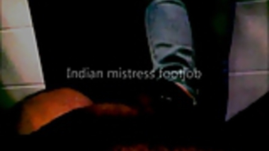 Indian mistress footjob