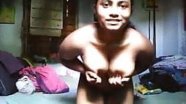 Indian Teen with Saggy Breasts and large nipples