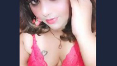 Beautiful girl show her big boob selfie